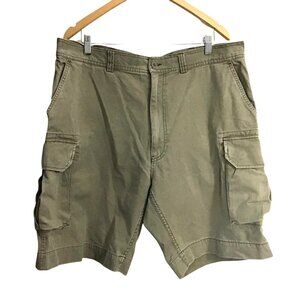 POLO BY RALPH LAUREN MENS KHAKI 100% COTTON CARGO SHORTS SIZE 40